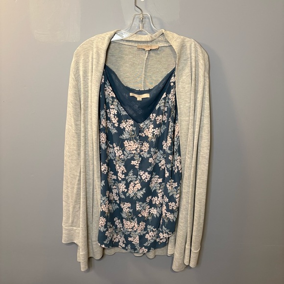 LOFT plus Floral Camisole in Blue and White plus size 18 - Picture 8 of 8